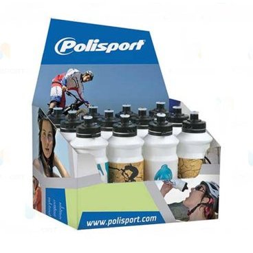 Фляги велосипедные  Polisport, коробка из 12шт, 500 ML, PRINTINGS MIXED, PLS8642800034