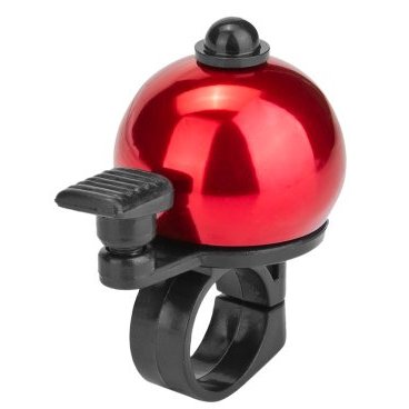Звонок велосипедный STELS 13A-01, алюминий/пластик, чёрно-красный, 210097
