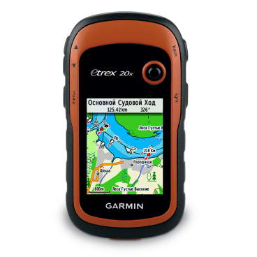 Велосипедный навигатор Garmin eTrex 20x GPS, GLONASS Russia, черный-оранжевый, 010-01508-01