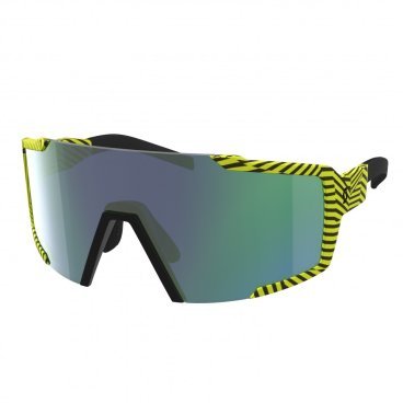 Фото Очки велосипедные SCOTT Shield, солнцезащитные, black/yellow green chrome, ES275380-1040121