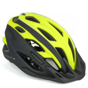 Шлем велосипедный AUTHOR NEW, спортивный, 2 козырька Root 181 21отверстие, INMOLD/EPS, черно-зеленый, 8-9001451