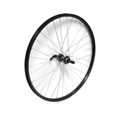 Фото Колесо велосипедное STELS, 26", заднее, в сборе, под дисковый тормоз, эксцентрик, под кассету, черный, 630170