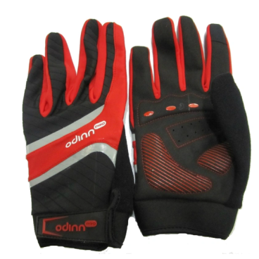 Перчатки велосипедные ODINN, летние, с длинными пальцами, красный, 5013S-red