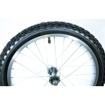 Колесо велосипедное Forward, 20", переднее, алюминиевый обод, передняя втулка, в сборе с покрышкой (20х1,95), УТ00019445