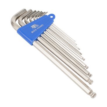 Шестиграники BIKEHAND YC-623, 9 ключей, сталь, серебристый, 6-150623