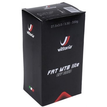 Камера велосипедная VITTORIA Fat MTB Lite, 27.5x3.0/3.50, AV schrader 48 mm, 1Z1.2I7.A4.FF.111BX
