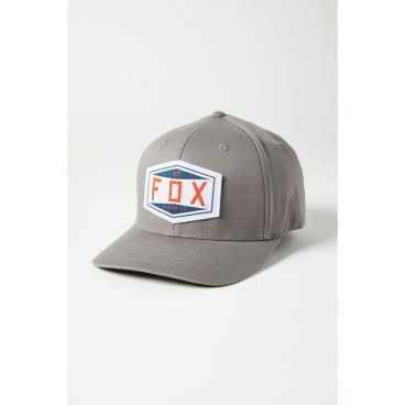 Бейсболка велосипедная Fox Emblem Flexfit Hat, pewter, 2021, 27096-052-L/XL