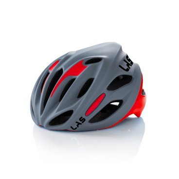 Фото Шлем велосипедный LAS COBALTO, серый матовый с красным, LB00010020221LXL