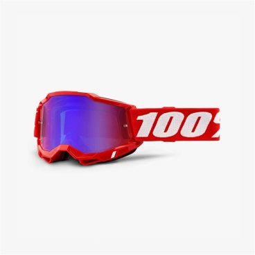 Веломаска 100% Accuri 2 Goggle Red / Mirror Red/Blue Lens, 50221-254-03