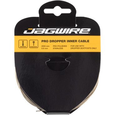 Фото Трос регулируемого подседельного штыря Jagwire Pro Dropper Inner Cable, 0.8mm x 2 m, золотистый, 60PS2000