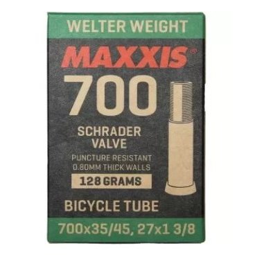 Фото Велокамера Maxxis Welter Weight, 700x35/45C, 0.9mm, автониппель, чёрный, IB94198100