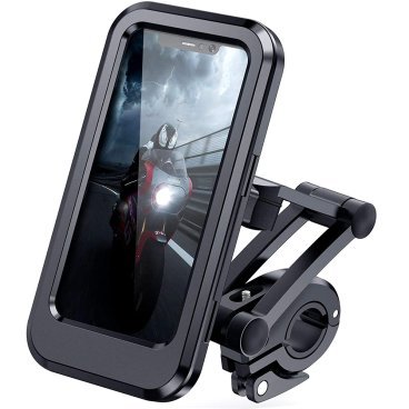 Фото Держатель для смартфона RockBros, на руль, пластик, водонепроницаемый, черный, M-2
