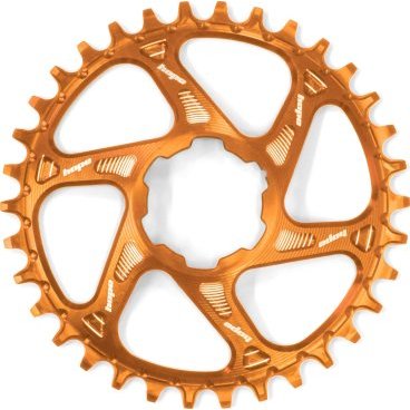 Фото Звезда велосипедная HOPE, для системы с прямым монтажом, 26 Т, профиль узкий/широкий, офсет 3 мм, Оранжевый, RR26BHCSPC