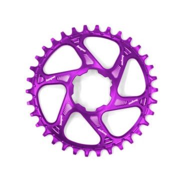 Фото Звезда велосипедная HOPE, для системы с прямым монтажом, 26Т, профиль узкий/широкий, офсет 3 мм, фиолетовый, RR26BHCSPPU