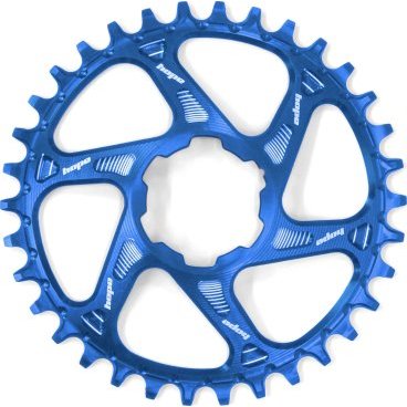 Фото Звезда велосипедная HOPE, для системы с прямым монтажом, 30 Т, профиль узкий/широкий, офсет 3 мм, синий, RR30BHCSPB