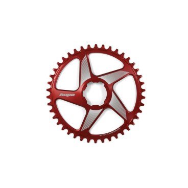 Звезда велосипедная HOPE Spiderless RX Chainring, для системы с прямым монтажом, 38Т, узкий/широкий, красный, RR38RXSPR
