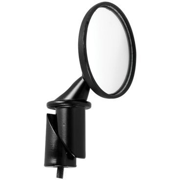 Зеркало велосипедное OXFORD Mini Mirror, торцевое, сферическое, диаметр 50 мм, пластик, чёрный, MR727