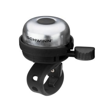 Звонок велосипедный SCHWINN Tool Free Bell, механический, металл/пластик, серебристый, SW77672-4