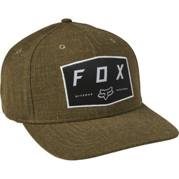 Бейсболка велосипедная Fox Badge Flexfit Hat, fatigue green, 28505-111-S/M