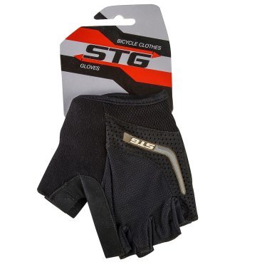 Перчатки велосипедные STG AI-03-108, unisex, летние, черный/серый, Х81533-Л