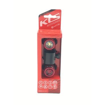 Комплект освещения KELLYS IO USB красный: 50лм/15лм, алюминиевый корпус, 0,5W Cree LED, 74129