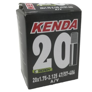 Камера велосипедная KENDA 20"х1.75-2.125 (47/57-406), авто ниппель, 5-511307