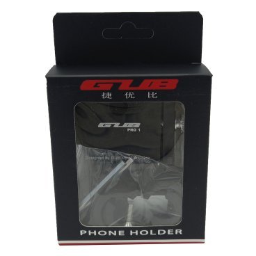 Держатель для смартфона GUB PRO1, на руль/вынос 20-31,8 мм, регулировки ширины 55-100 мм, алюминий, черный, 09-300170