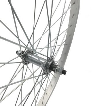 Фото Колесо велосипедное VELOOLIMP, 24", переднее, обод одинарный, алюминий, втулка стальная, на гайках, ZVK00022