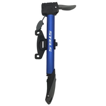 Насос велосипедный Stels M21-07A, ручной, алюминий, синий, 320014, LU006677