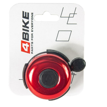 Велозвонок 4BIKE BB3204-Red, латунь, D-52 мм, красный, ARV100024