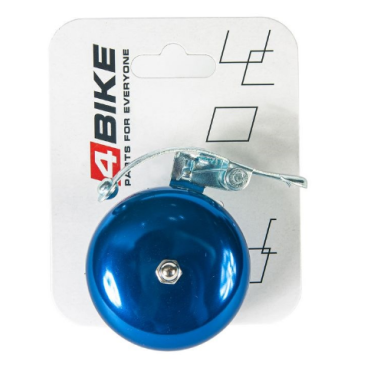 Фото Велозвонок 4BIKE BB3206-Blu, латунь, D-56 мм, голубой, ARV100023
