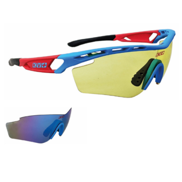 Очки велосипедные KV+ SPRINT Glasses, blue\red, 2 lens, SG11.12