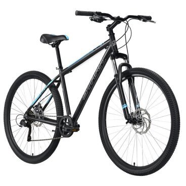 Горный велосипед Stark Respect 29.1 D Microshift, 29", черный/синий, 2022, HQ-0005281
