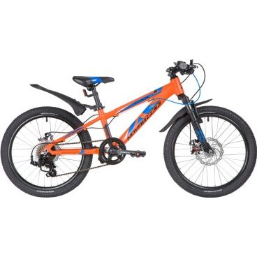 Фото Подростковый велосипед NOVATRACK 20" EXTREME, оранжевый, алюминиевый, 7 скоростей, Shimano/MICROSHIT DISC, VX39732
