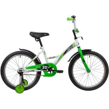 Подростковый велосипед NOVATRACK STRIKE 20, белый-зеленый, 2020
