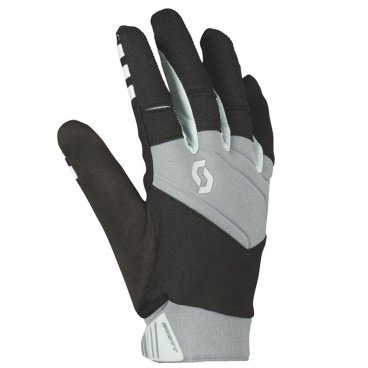 Велоперчатки SCOTT Enduro, длинные пальцы, light grey/black, ES275396-1288