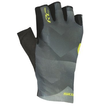 Велоперчатки SCOTT Junior RC, короткие пальцы, black/sulphur yellow, ES289385-5024