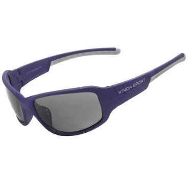 Очки велосипедные Vinca Sport, матово-фиолетовая с серым оправа с серыми линзам,VG 157 blue/grey