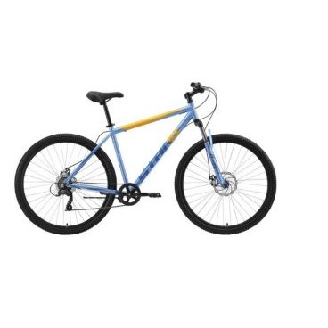 Фото Горный велосипед Stark Respect 29.1 D Microshift голубой металлик/синий/оранжевый, 2023, HQ-0009973