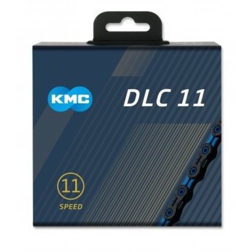 Цепь KMC DLC11 11ск. 118L Black/Blue, BD11BB118