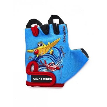 Велоперчатки детские Vinca sport, VG 935 child plane red